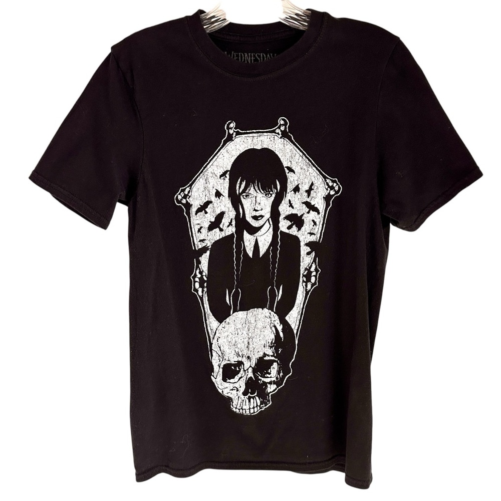 Wednesday by Goodie The Addams Family 100% Cotton Short Sleeve Tee Shirt Size S